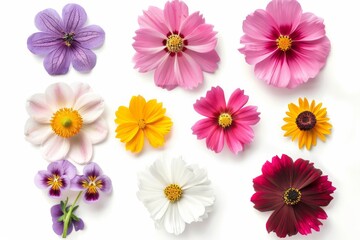 Poster - Flowers on white background