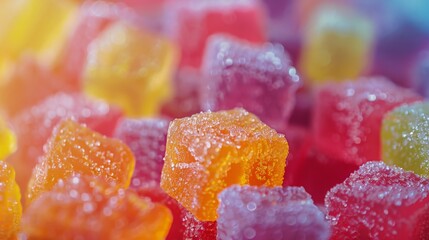 Wall Mural - colorful gummy candies - close up