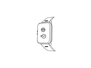 Smart watch design, watch vector icon .