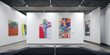 Masterpieces of Contemporary Painting Inside a modern Art Gallery - 3D Visualization