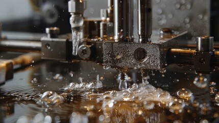 High-precision machinery in operation crafting intricate metal alloys