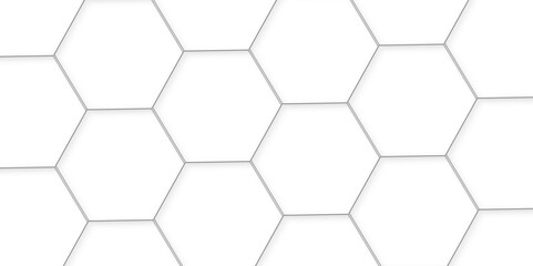 Poster - 3d hexagonal structure futuristic white background and embossed hexagon abstract with hexagon background. honeycomb hexagonal background. Hexagon shape, white, shiny black.