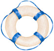 lifebuoy water safety in watercolor for Summer Decorative Element