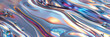 © Nice Seven - abstract silver liquid metal with iridescent fluid patterns ,banner, dark silver and light gold liquid  fluid glossy chrome , holographic texture wave background