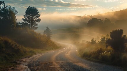 Poster - sunrise in the mountains