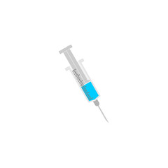 Sticker -  Medical syringe icon. Vaccine vaccination icon isolated on transparent background