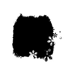 Wall Mural - Creative Christmas, winter mask. Basis abstract element universal use for design black and white