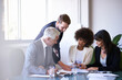 © Mikolette Moller/peopleimages.com - Business people, teamwork and meeting with brainstorming in office for financial review, feedback and diversity. Professional, employees and collaboration in boardroom with lens flare and strategy
