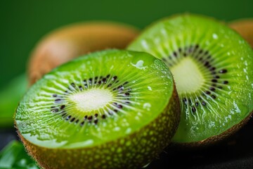 Wall Mural - Close-up of a Kiwi Slice