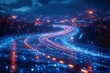 © Jirapong - The flow of digital information is in the form of a highway. To future abstract technology concept