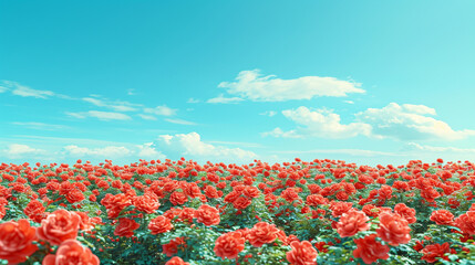 Canvas Print - field of poppies