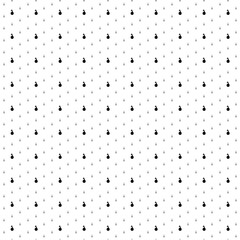 Poster - Square seamless background pattern from black bomb symbols are different sizes and opacity. The pattern is evenly filled. Vector illustration on white background