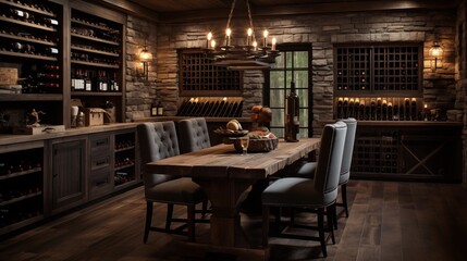 Create a cozy wine cellar