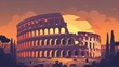 Discover Rome. Iconic Coliseum Poster, Symbol of Italy Rich History