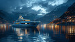 Luxury Yacht: Capturing the Rich Life at Night in The Sea