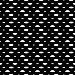 Poster - Monochrome seamless ellipse pattern background design - repeating abstract vector illustration