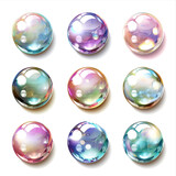 Fototapeta Kosmos - glossy sphere gem jewelry shine crystal shadow 3d transparent bubble shiny round luxury button gold bal