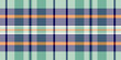 Pyjamas tartan vector textile, garment seamless fabric texture. Day pattern background plaid check in old lace and indigo colors.
