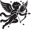 Cupid Silhouettes Cupid Love EPS Vector Cupid Clipart