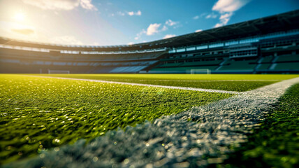 Wall Mural - football field in stadium