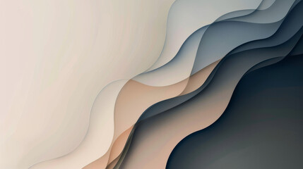 Aufkleber - Abstract wavy background in earth tones