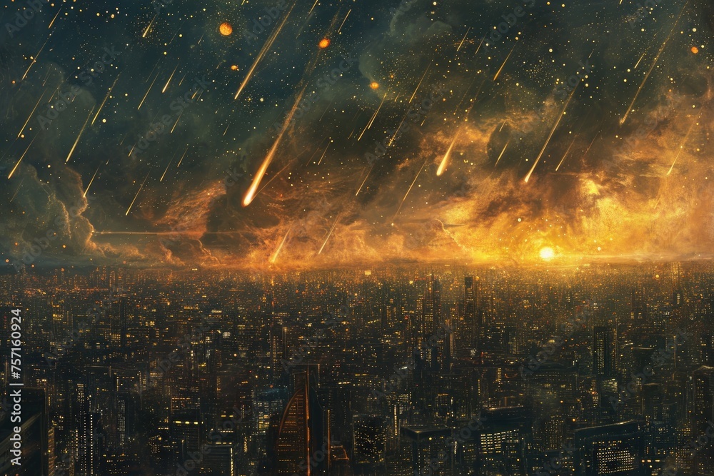 An astonishing depiction of a city floating high above the clouds ...