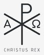 Monogramma Christi. Monogram of Jesus Christ (Christogram). Christian Sacred Chi Rho Symbol