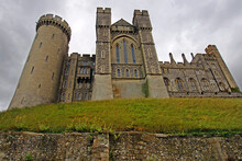 The Magnificent Arundel Castle, Viewed From The Beautiful Gardens Within The Castle Grounds, In Arundel, West Sussex, UK