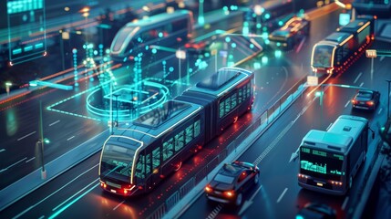 Poster - ITS (Intelligent Transport Systems). Mobility as a service. Concept of transportation and technology.