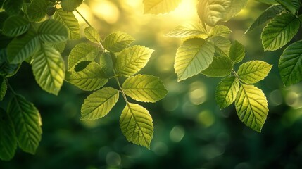 Wall Mural - Green leaves fresh from the garden