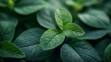 Poster - Background texture of macro leaves.