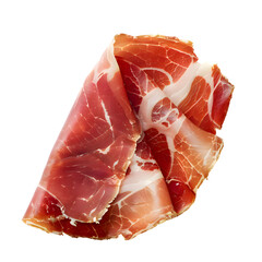 Wall Mural - Prosciutto slices isolated on transparent background