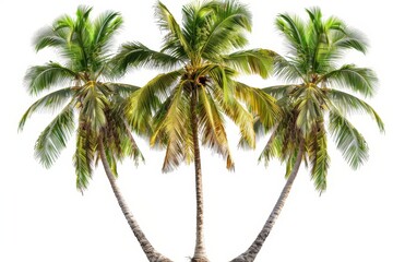 Aufkleber - The coconut palm trees are isolated on a white background