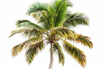 Aufkleber - Palm tree with coconuts isolated on white background. XXL size.