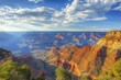 This photo showcases the intricate layers and expansive canyons found in the Grand Canyon National Park, A panoramic view of the Grand Canyon, AI Generated