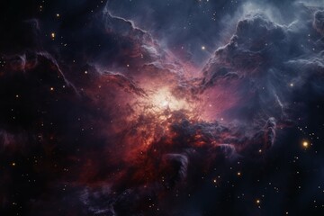 Wall Mural - a close-up shot of a nebula, showing its intricate details and vibrant colors