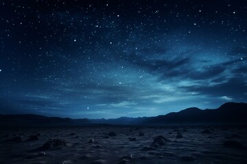 Wall Mural - a long exposure shot of a star-filled night sky, with a faint hint of the milky way visible