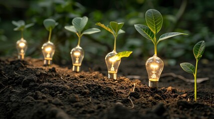 Fototapete - As seedlings grow in soil, innovation and ideas for 2022 are born, and this leads to success in the upcoming year.