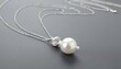 A Delicate Silver Necklace Adorned With A Single S