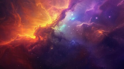 Wall Mural - colorful space galaxy cloud nebula starry night cosmos,
