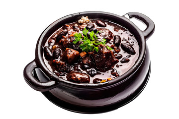 Wall Mural - feijoada, brazilian food with black beans and pork meat