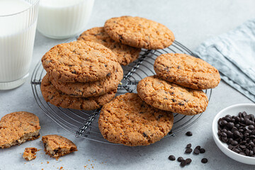 Wall Mural - Chocolate chips oatmeal cookies