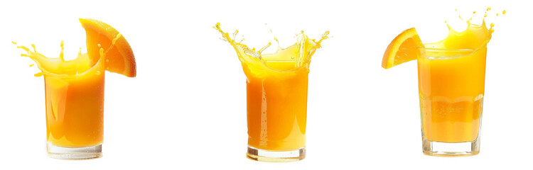 Splash of orange juice splash of orange juice isolated on white transparent background