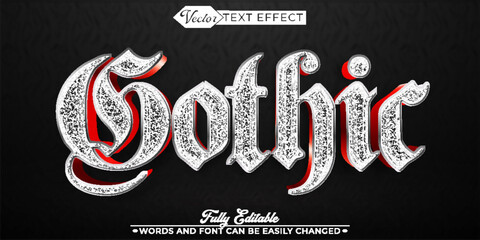 Wall Mural - Gothic Vector Editable Text Effect Template