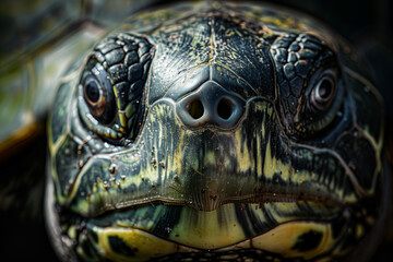 Wall Mural - turtle portrait closeup