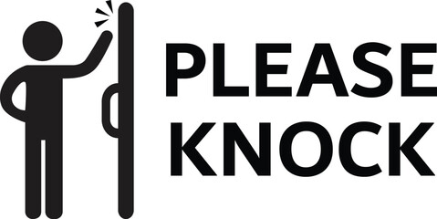 Please knock symbol vector design