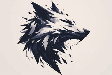 Wall Mural - wolf head vector