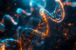 Genetic Medicine Revolution: 3D Blue DNA Technology in Biotech & Health Research
