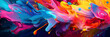colorful abstract paint spill effect