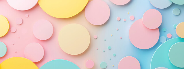 Wall Mural - A colorful background with many circles of different sizes